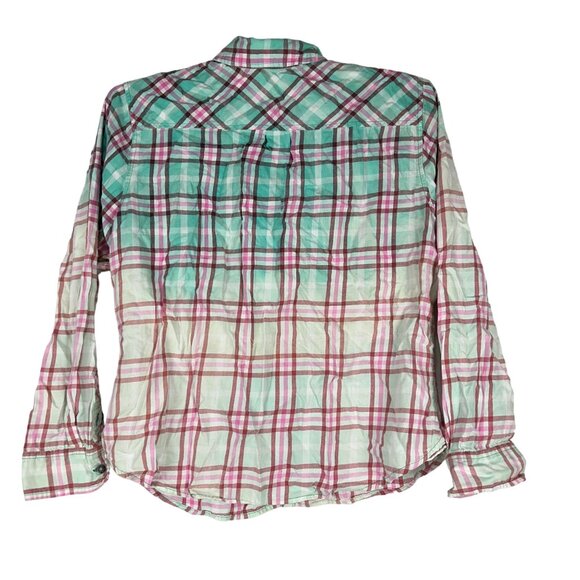 Croft & Barrow Women's XL Plaid Button-Down Shirt 100% Cotton - Picture 2 of 5
